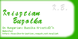 krisztian buzolka business card